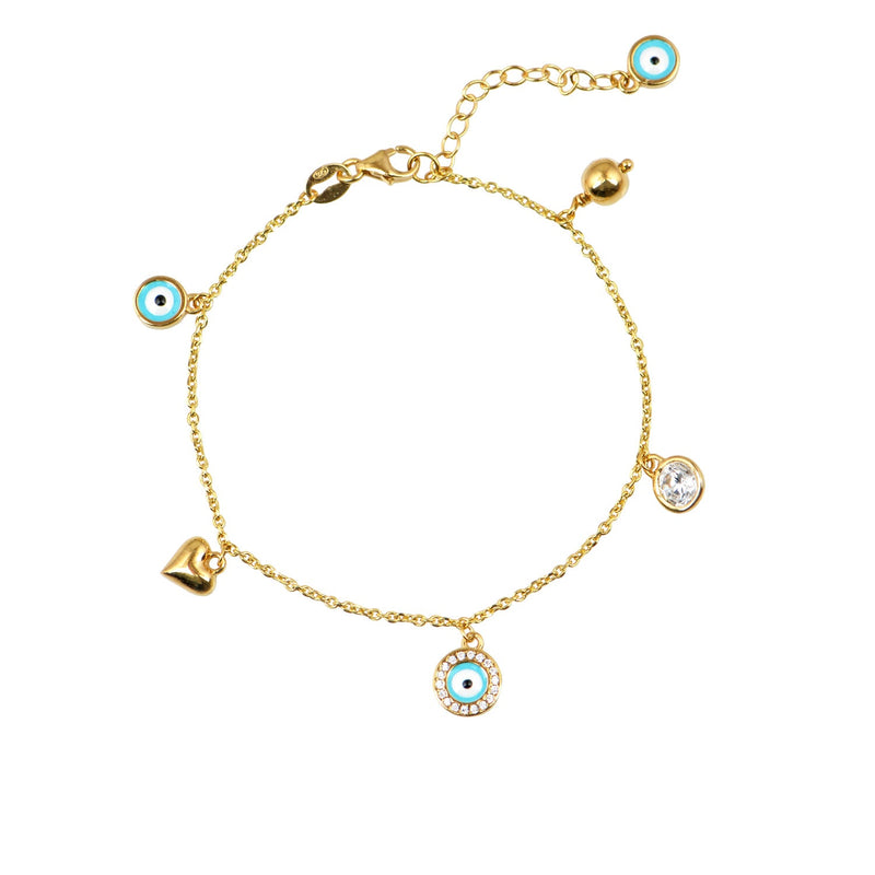 Bracelets Marianna Lemos Mikro Eye Charm Bracelet Gold O/S Apoella