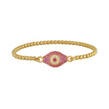 Bracelets Marianna Lemos Mini Gala Bracelet Gold/Pink Apoella