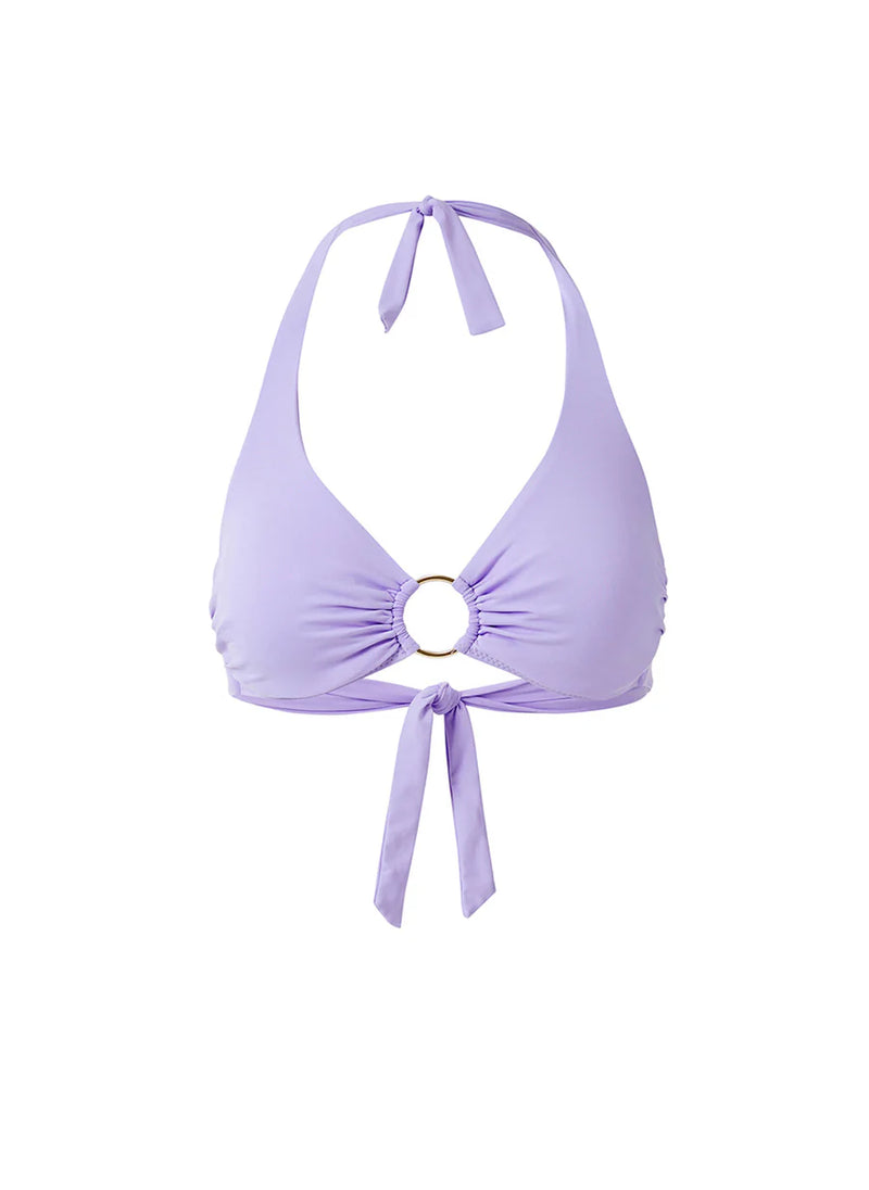 Brussels Halterneck Ring Bikini Top Lavender