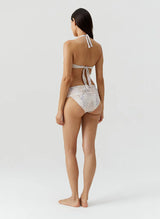 Brussels Halter Hoop Bikini Top Lizard