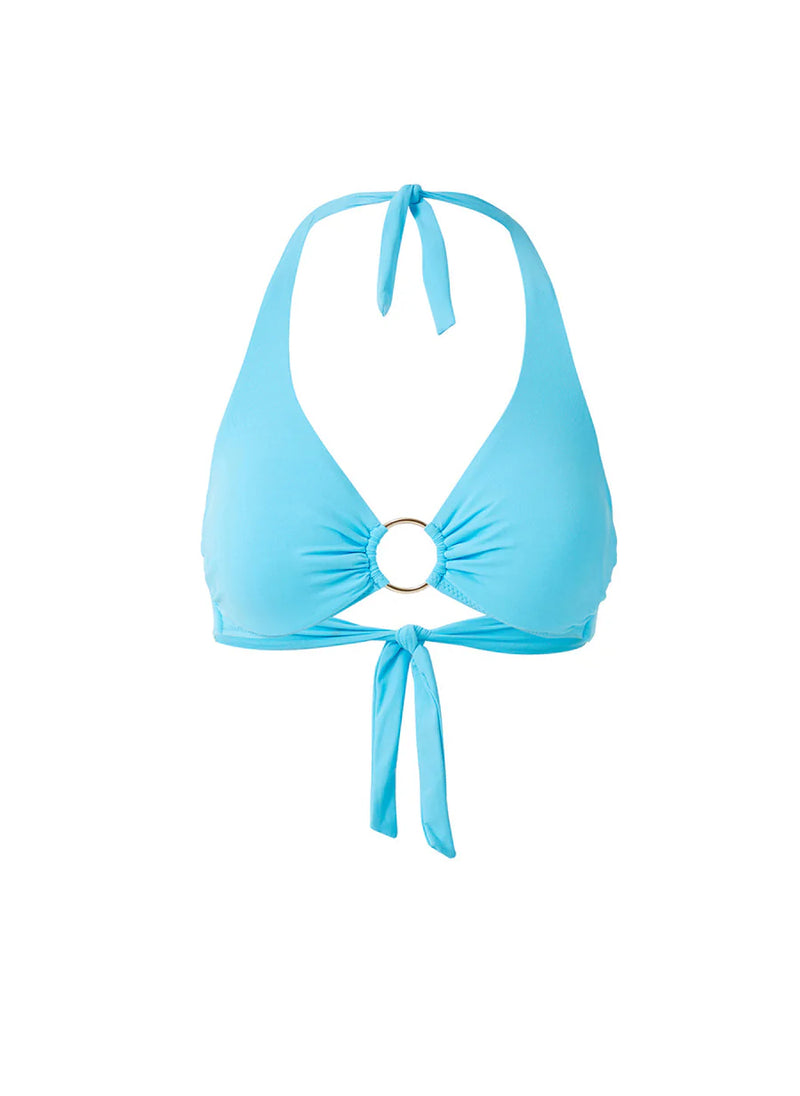 Brussels Hoop Bikini Top Turquoise