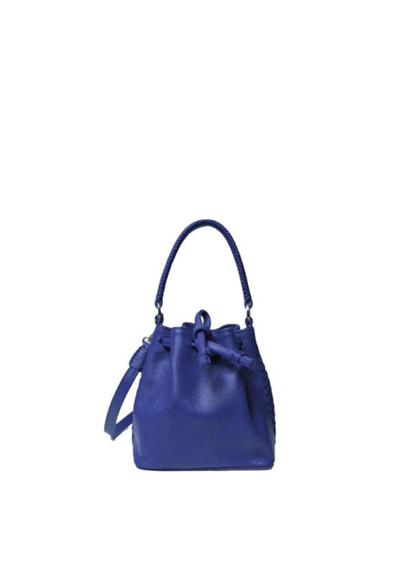 Bucket Bags Callista Crafts Micro Bucket Bag Grained Leather Violet O/S / Violet Apoella