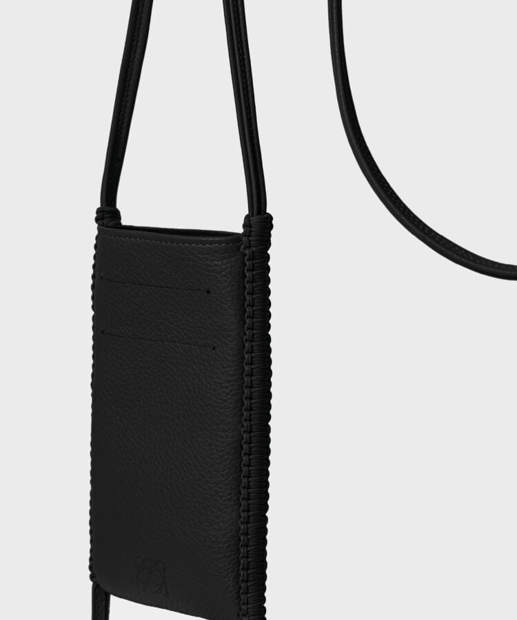 Bucket Bags Callista Crafts Pocket Bag Grained Leather Black O/S / Black Apoella