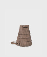 Bucket Callista Crafts Fringe Pouch Smooth Leather Mocca O/S / Mocca Apoella