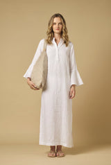 Caftans APOELLA Victoria Frill Caftan White Apoella