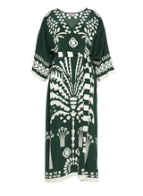 Caftans Eres Holi V Neck Caftan Scarabee Panama O/S / Scarabee Apoella