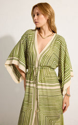 Caftans Lenny Niemeyer Short Sleeve V Neck Caftan Labyrinth Apoella