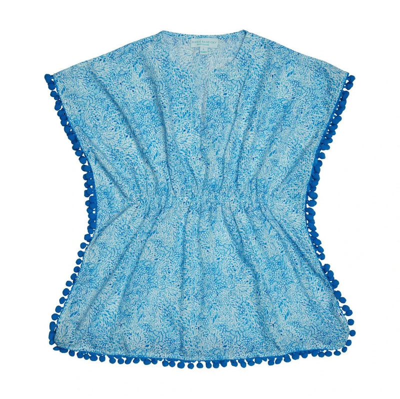 Caftans Marie Raxevsky Sleeveless Pom Pom Caftan Iris Apoella