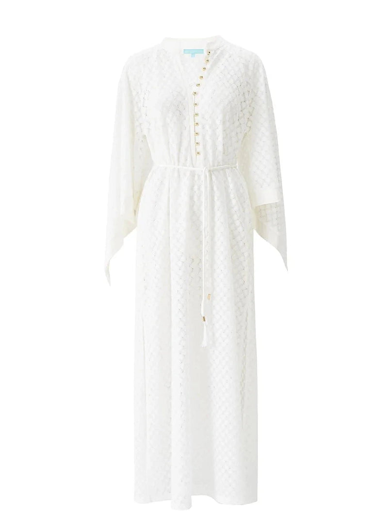 Caftans Melissa Odabash Edie Knit Caftan White Apoella