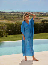 Caftans Melissa Odabash June Knit Caftan Ocean O/S / Ocean Apoella
