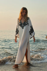 Caftans Scarlett Poppies Hadiya Kaftan Vanilla/Black Apoella