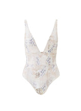 Carribbean V Neck One Piece Lizard