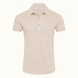 Clothing Orlebar Brown Sebastian Linen Polo T-shirt Pebble / M Apoella