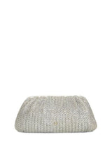 Clutch APOELLA Anafi Raffia Straw Clutch Silver O/S Apoella