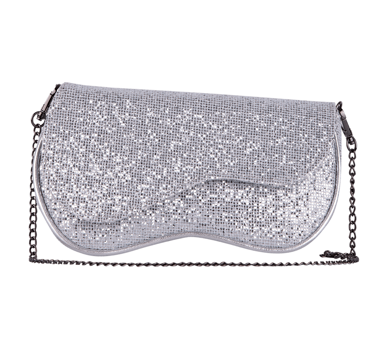 Silver 'Deja' Glitter Clutch Bag | Paradox London | SilkFred