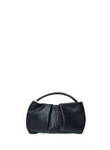 Clutch Callista Crafts Maxi Pleated Clutch Smooth Leather Black O/S Apoella