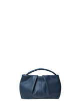 Clutch Callista Crafts Maxi Pleated Clutch Smooth Leather Blue O/S Apoella