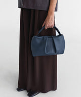 Clutch Callista Crafts Maxi Pleated Clutch Smooth Leather Blue O/S Apoella