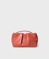 Clutch Callista Crafts Pleated Clutch Smooth Leather Orange O/S / Orange Apoella