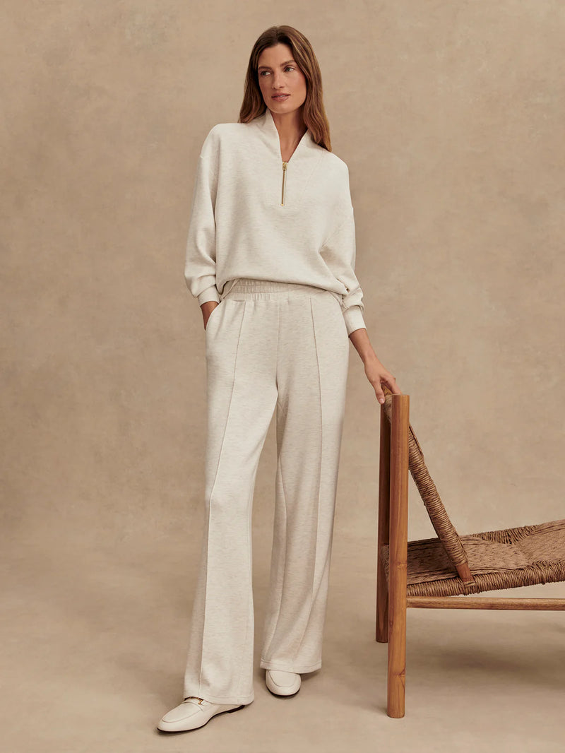 The Wide Leg Pant 30 Ivory Marl