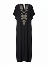 Dresses Ancient Kallos Lahour Embroidered Caftan Navy Blue S/M / Navy Blue Apoella