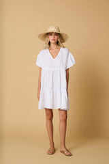 Dresses Apoella Aliki Short Sleeve Mini Dress O/S / White Apoella