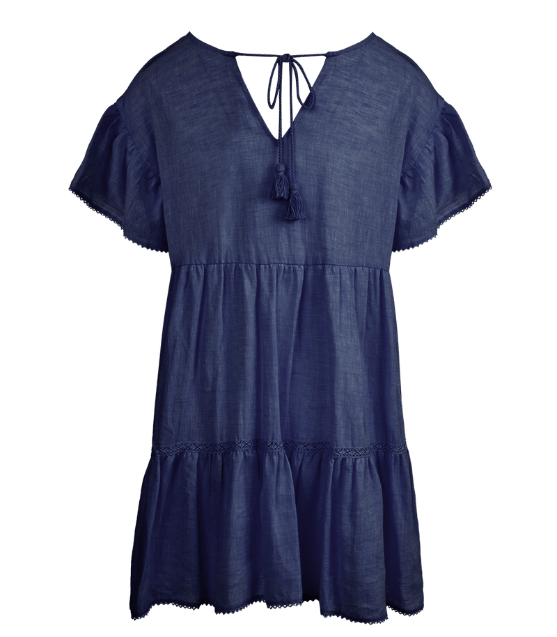 Dresses Apoella Aliki Short Sleeve Mini Dress Denim O/S / Denim Apoella