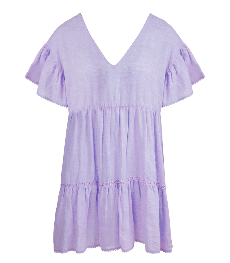 Dresses Apoella Aliki Short Sleeve Mini Dress Lilac O/S / Lilac Apoella