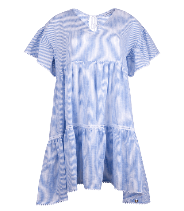 Dresses Apoella Aliki Short Sleeve Mini Dress Striped Sky / O/S Apoella