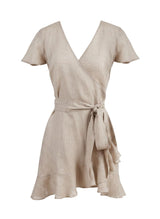 Dresses Apoella Amalia Linen Mini Wrap Dress Apoella