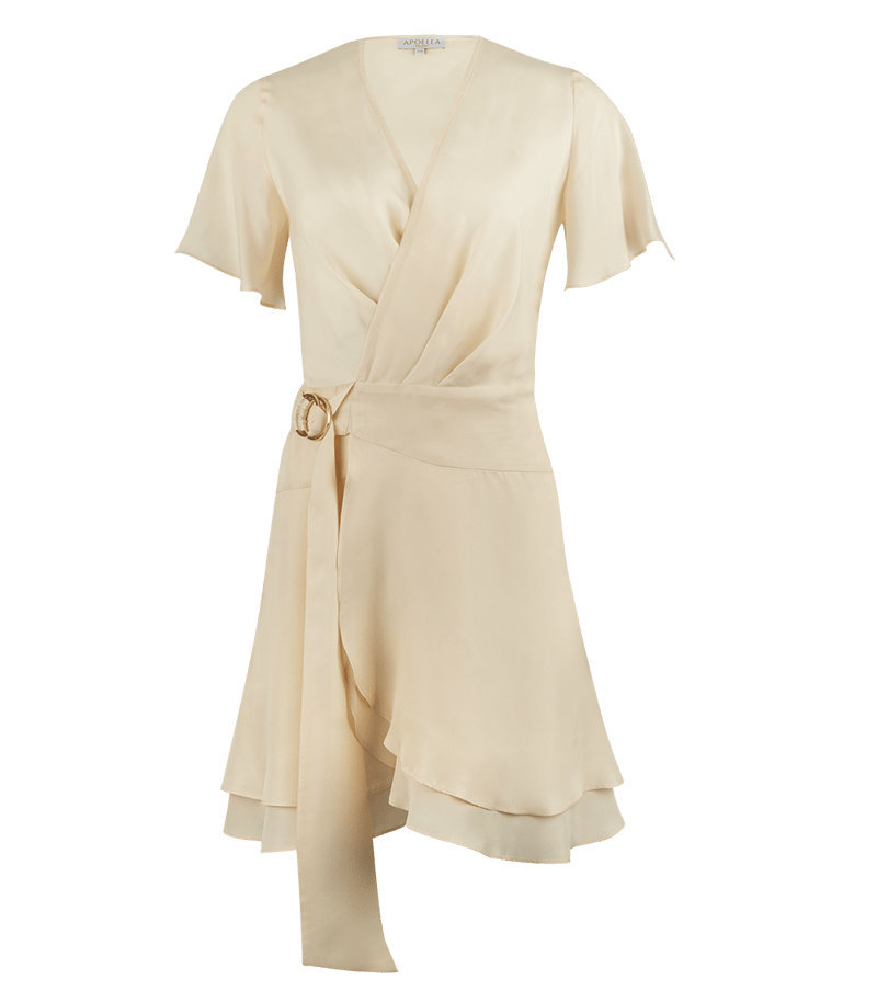 Dresses Apoella Amanda Short Wrap Dress Cream Cream / S/M Apoella