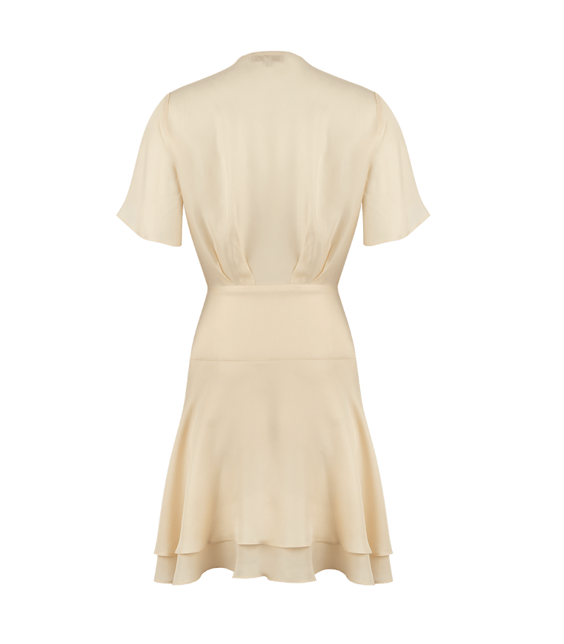 Amanda Short Wrap Dress Cream | Apoella APOELLA Amanda Short Wrap Dress Cream | Apoella APOELLA