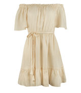 Dresses Apoella Aphrodite Off Shoulder Puff Sleeve Short Dress Cream Cream / S/M Apoella