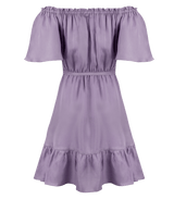 Dresses Apoella Aphrodite Off Shoulder Puff Sleeve Short Dress Lavender Apoella