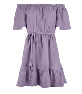 Dresses Apoella Aphrodite Off Shoulder Puff Sleeve Short Dress Lavender Apoella