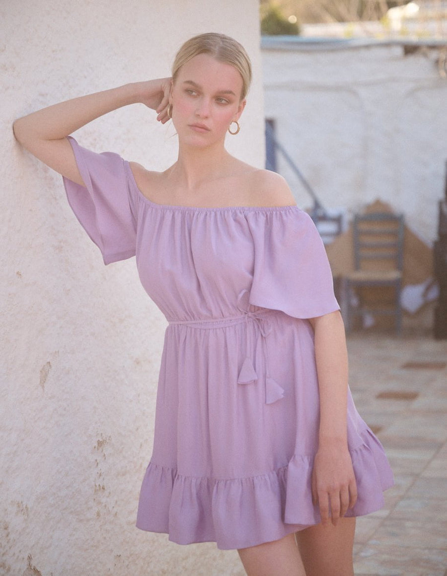 apolina Madrid Sundress Lavender ワンピース ZAHARA LONG DRESS MARBELLA LAVENDER – Sundress.fr