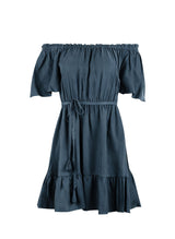 Dresses Apoella Aphrodite Off Shoulder Puff Sleeve Short Dress Navy Apoella
