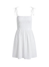 Dresses APOELLA Areti Smocked Strap Mini Dress Striped White Apoella