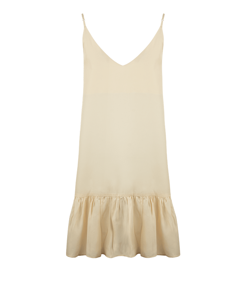 Dresses Apoella Ariadne Strap Short Frill Dress Cream Apoella