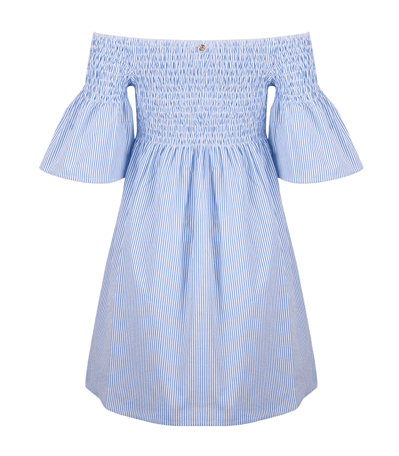 Dresses Apoella Arianna Smocked Bell Sleeve Mini Dress Striped Apoella