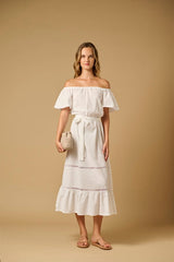 Dresses Apoella Christianna Off Shoulder Long Dress White Apoella
