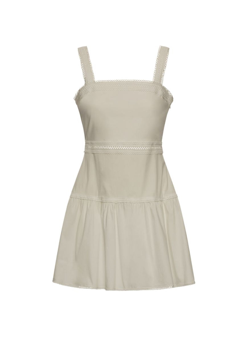 beige short dresses Leonora Linen Mini Dress – Retrofete