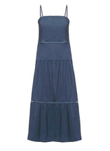 Dresses APOELLA Chrysi Poplin Strap Long Dress Navy Apoella