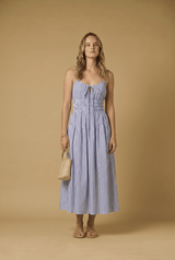 Dresses APOELLA Nefeli Strap Long Dress White/Blue Stripes Apoella