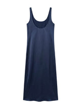 Dresses APOELLA Sara Round Neck Long Dress Navy Apoella
