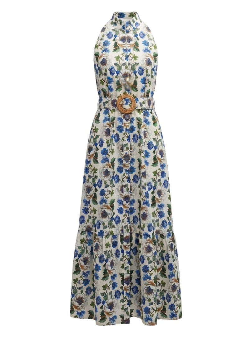 Biba Cotton Dress Vine Flower Off White – APOELLA