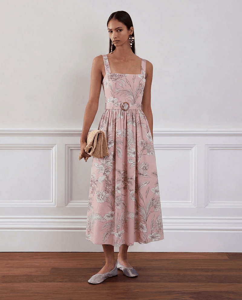 borgo de nor pink dress Bianca Cotton Maxi Dress