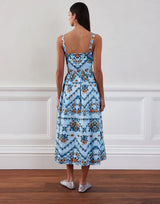 Dresses Borgo De Nor Ninet Cotton Dress Magical Blossom Blue Apoella