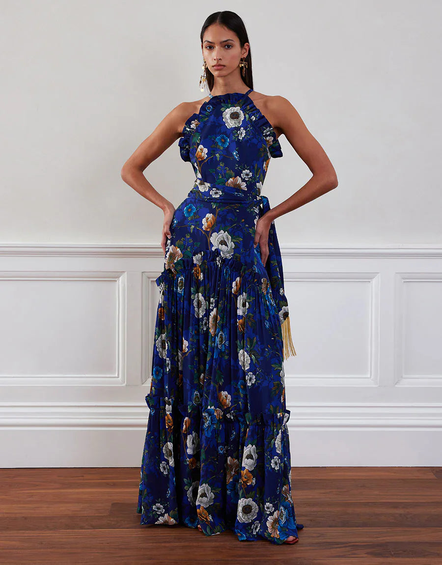 Tatiana Crepe Dress Magical Blossom Navy