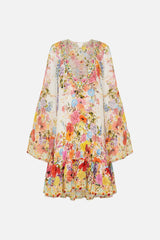 Dresses Camilla A Line Gathered Panel Short Dress Sunlight Symphony Color / S Apoella